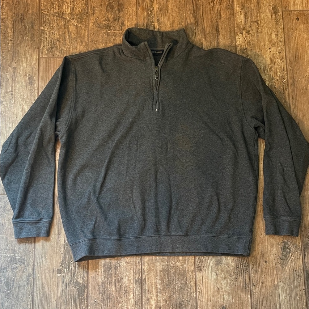 Men's Scott Barber Charcoal Pima Zip-Up